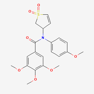 molecular formula C21H23NO7S B2878127 N-(1,1-dioxido-2,3-dihydrothiophen-3-yl)-3,4,5-trimethoxy-N-(4-methoxyphenyl)benzamide CAS No. 863023-05-6