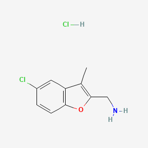 (5-Chloro-3-methyl-1-benzofuran-2-yl)methanamine;hydrochloride