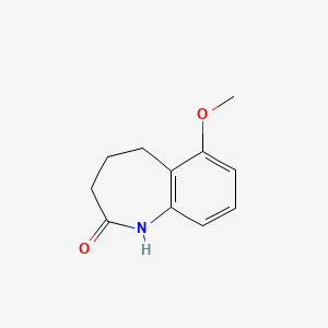 molecular formula C11H13NO2 B2878133 6-methoxy-2,3,4,5-tetrahydro-1H-1-benzazepin-2-one CAS No. 72503-43-6