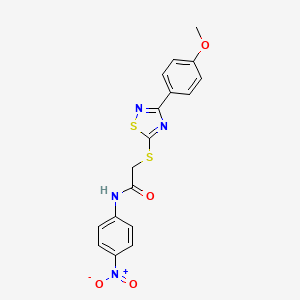 2-((3-(4-methoxyphenyl)-1,2,4-thiadiazol-5-yl)thio)-N-(4-nitrophenyl)acetamide