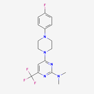 4-[4-(4-fluorophenyl)piperazin-1-yl]-N,N-dimethyl-6-(trifluoromethyl)pyrimidin-2-amine
