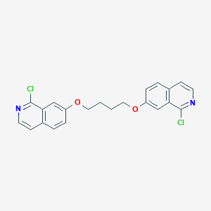 molecular formula C22H18Cl2N2O2 B287814 1-Chloro-7-{4-[(1-chloro-7-isoquinolinyl)oxy]butoxy}isoquinoline 