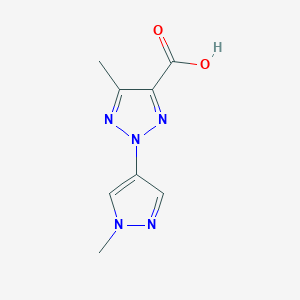 B2878140 5-Methyl-2-(1-methylpyrazol-4-yl)triazole-4-carboxylic acid CAS No. 2243521-65-3