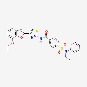 N-(4-(7-ethoxybenzofuran-2-yl)thiazol-2-yl)-4-(N-ethyl-N-phenylsulfamoyl)benzamide