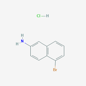 molecular formula C10H9BrClN B2878144 5-Bromonaphthalen-2-amine hydrochloride CAS No. 2377035-12-4