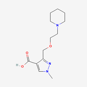 1-Methyl-3-(2-piperidin-1-ylethoxymethyl)pyrazole-4-carboxylic acid