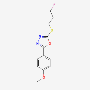 4-{5-[(3-Fluoropropyl)sulfanyl]-1,3,4-oxadiazol-2-yl}phenyl methyl ether