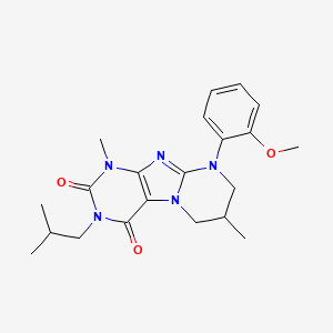 9-(2-methoxyphenyl)-1,7-dimethyl-3-(2-methylpropyl)-7,8-dihydro-6H-purino[7,8-a]pyrimidine-2,4-dione