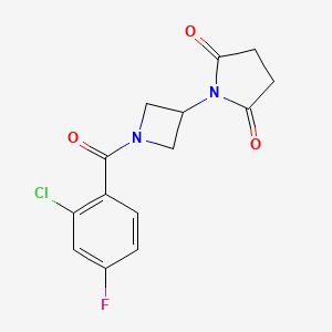 1-(1-(2-Chloro-4-fluorobenzoyl)azetidin-3-yl)pyrrolidine-2,5-dione