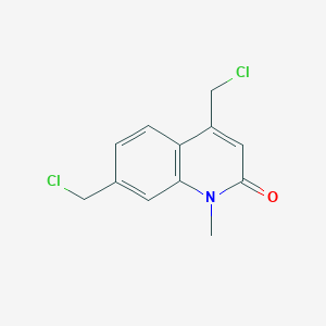 molecular formula C12H11Cl2NO B287818 4,7-bis(chloromethyl)-1-methyl-2(1H)-quinolinone 