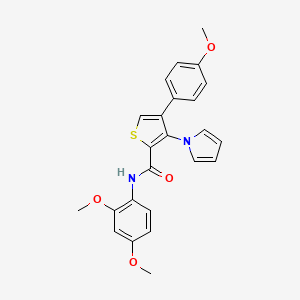 N-(2,4-dimethoxyphenyl)-4-(4-methoxyphenyl)-3-(1H-pyrrol-1-yl)thiophene-2-carboxamide