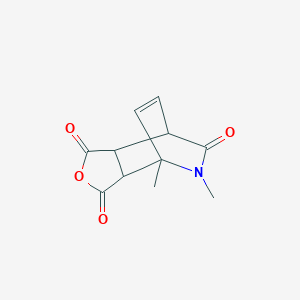 molecular formula C11H11NO4 B287819 7,8-Dimethyl-4-oxa-8-azatricyclo[5.2.2.0~2,6~]undec-10-ene-3,5,9-trione 