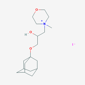 B2878203 4-(3-((3s,5s,7s)-Adamantan-1-yloxy)-2-hydroxypropyl)-4-methylmorpholin-4-ium iodide CAS No. 1313527-16-0