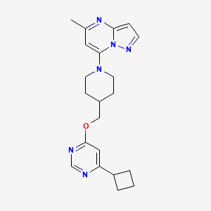 7-(4-(((6-Cyclobutylpyrimidin-4-yl)oxy)methyl)piperidin-1-yl)-5-methylpyrazolo[1,5-a]pyrimidine