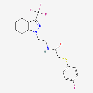 2-((4-fluorophenyl)thio)-N-(2-(3-(trifluoromethyl)-4,5,6,7-tetrahydro-1H-indazol-1-yl)ethyl)acetamide