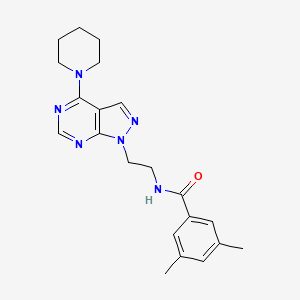 3,5-dimethyl-N-(2-(4-(piperidin-1-yl)-1H-pyrazolo[3,4-d]pyrimidin-1-yl)ethyl)benzamide
