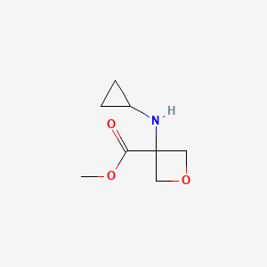 molecular formula C8H13NO3 B2878245 3-(环丙基氨基)氧杂环丁烷-3-羧酸甲酯 CAS No. 1522173-21-2
