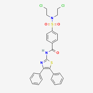 4-[bis(2-chloroethyl)sulfamoyl]-N-(4,5-diphenyl-1,3-thiazol-2-yl)benzamide
