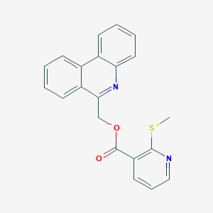 molecular formula C21H16N2O2S B2878251 Phenanthridin-6-ylmethyl 2-methylsulfanylpyridine-3-carboxylate CAS No. 871665-19-9