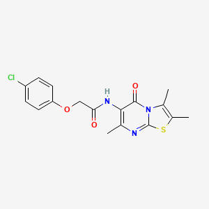 2-(4-chlorophenoxy)-N-(2,3,7-trimethyl-5-oxo-5H-thiazolo[3,2-a]pyrimidin-6-yl)acetamide