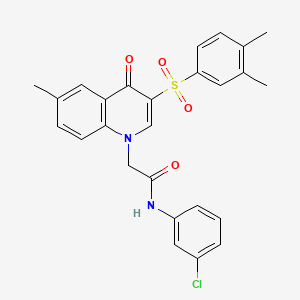 molecular formula C26H23ClN2O4S B2878269 N-(3-氯苯基)-2-(3-((3,4-二甲苯基)磺酰基)-6-甲基-4-氧代喹啉-1(4H)-基)乙酰胺 CAS No. 866897-63-4