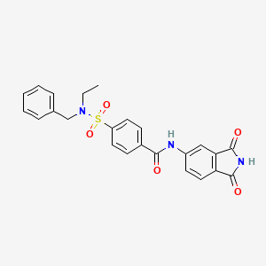 molecular formula C24H21N3O5S B2878277 4-(N-苄基-N-乙基磺酰基)-N-(1,3-二氧代异吲哚啉-5-基)苯甲酰胺 CAS No. 864939-55-9