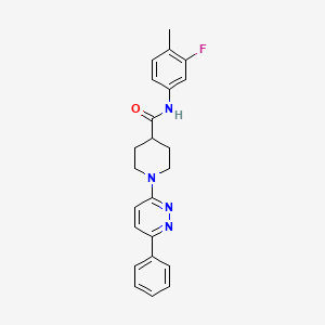 molecular formula C23H23FN4O B2878279 N-(3-氟-4-甲基苯基)-1-(6-苯基吡哒嗪-3-基)哌啶-4-甲酰胺 CAS No. 1203075-33-5