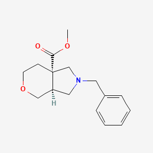 molecular formula C16H21NO3 B2878288 Methyl (3aS,7aS)-2-benzyl-1,3,3a,4,6,7-hexahydropyrano[3,4-c]pyrrole-7a-carboxylate CAS No. 2470280-22-7