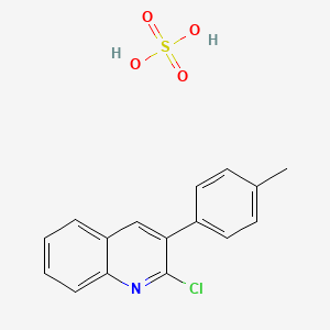 molecular formula C16H14ClNO4S B2878301 2-Chloro-3-(4-methylphenyl)quinoline; sulfuric acid CAS No. 318951-86-9