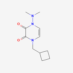 molecular formula C11H17N3O2 B2878302 1-(Cyclobutylmethyl)-4-(dimethylamino)pyrazine-2,3-dione CAS No. 2415571-53-6