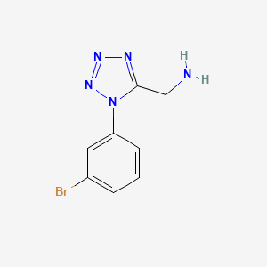 molecular formula C8H8BrN5 B2878308 [1-(3-Bromophenyl)tetrazol-5-yl]methanamine CAS No. 1267466-11-4