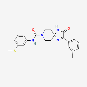 N-(3-(methylthio)phenyl)-3-oxo-2-(m-tolyl)-1,4,8-triazaspiro[4.5]dec-1-ene-8-carboxamide