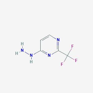 molecular formula C5H5F3N4 B2878319 4-Hydrazinyl-2-(trifluoromethyl)pyrimidine CAS No. 236746-88-6