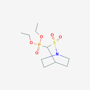 molecular formula C10H20NO5PS B2878320 Diethyl (2,2-dioxidoquinuclidin-3-yl)phosphonate CAS No. 2138155-30-1