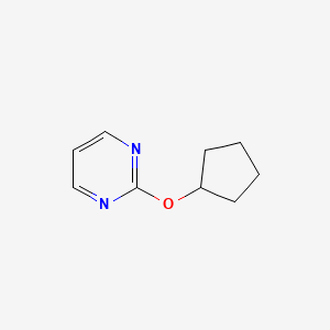 molecular formula C9H12N2O B2878338 2-(环戊氧基)嘧啶 CAS No. 1395039-93-6