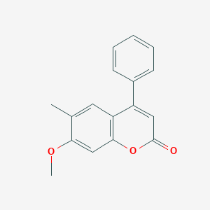 molecular formula C17H14O3 B287835 7-methoxy-6-methyl-4-phenyl-2H-chromen-2-one 