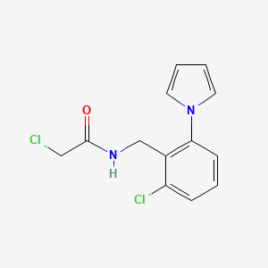 B2878353 2-chloro-N-[2-chloro-6-(1H-pyrrol-1-yl)benzyl]acetamide CAS No. 866042-73-1
