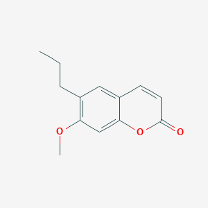 molecular formula C13H14O3 B287836 7-methoxy-6-propyl-2H-chromen-2-one 