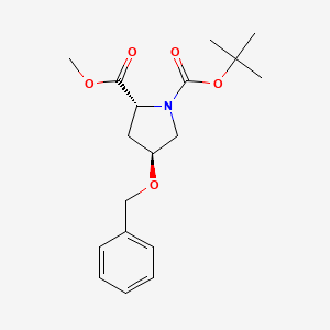 molecular formula C18H25NO5 B2878363 O1-tert-butyl O2-methyl (2R,4S)-4-benzyloxypyrrolidine-1,2-dicarboxylate CAS No. 1610036-44-6