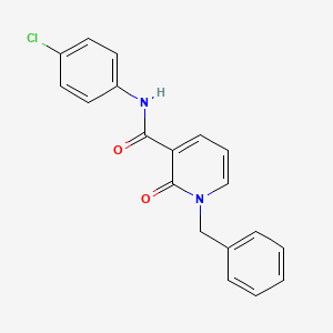 molecular formula C19H15ClN2O2 B2878364 1-benzyl-N-(4-chlorophenyl)-2-oxo-1,2-dihydropyridine-3-carboxamide CAS No. 338755-08-1