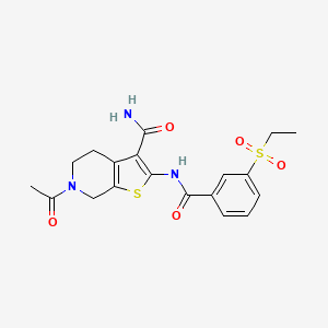 6-Acetyl-2-(3-(ethylsulfonyl)benzamido)-4,5,6,7-tetrahydrothieno[2,3-c]pyridine-3-carboxamide