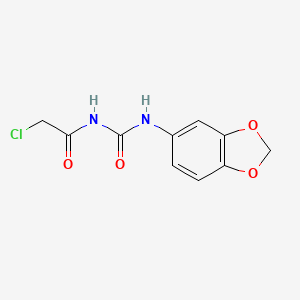 molecular formula C10H9ClN2O4 B2878369 1-(2H-1,3-benzodioxol-5-yl)-3-(2-chloroacetyl)urea CAS No. 871673-27-7
