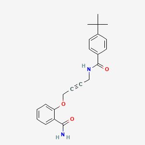 4-(tert-butyl)-N-(4-(2-carbamoylphenoxy)but-2-yn-1-yl)benzamide