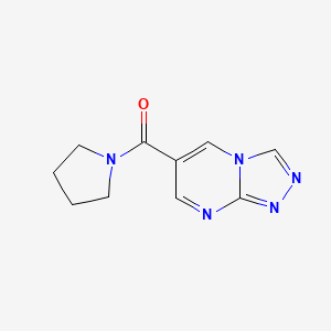 molecular formula C10H11N5O B2878382 6-(Pyrrolidin-1-ylcarbonyl)[1,2,4]triazolo[4,3-a]pyrimidine CAS No. 1779132-22-7