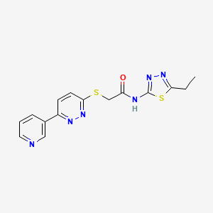 N-(5-ethyl-1,3,4-thiadiazol-2-yl)-2-(6-pyridin-3-ylpyridazin-3-yl)sulfanylacetamide