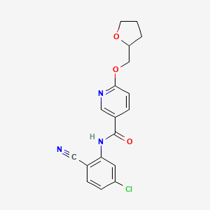 N-(5-chloro-2-cyanophenyl)-6-((tetrahydrofuran-2-yl)methoxy)nicotinamide