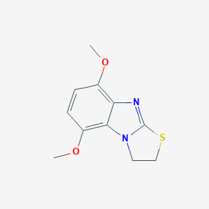 molecular formula C11H12N2O2S B287839 5,8-Dimethoxy-2,3-dihydro[1,3]thiazolo[3,2-a]benzimidazole 
