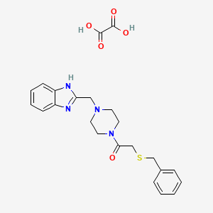 1-(4-((1H-benzo[d]imidazol-2-yl)methyl)piperazin-1-yl)-2-(benzylthio)ethanone oxalate