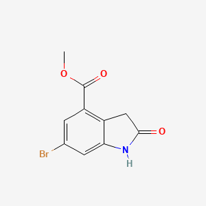 molecular formula C10H8BrNO3 B2878400 Methyl 6-bromo-2-oxoindoline-4-carboxylate CAS No. 1090903-69-7