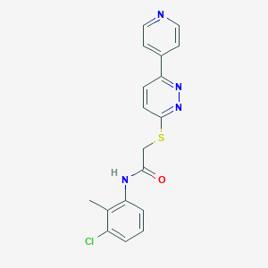 N-(3-chloro-2-methylphenyl)-2-(6-pyridin-4-ylpyridazin-3-yl)sulfanylacetamide